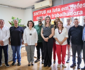 Posse da nova diretoria do SINTFUB. 02/01/2026 Foto: Beto Monteiro/Ascom GRE UnB